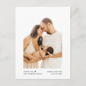 Moderne Minimalistische Typografie Kinderdusche Vi Postkarte (Vorderseite)