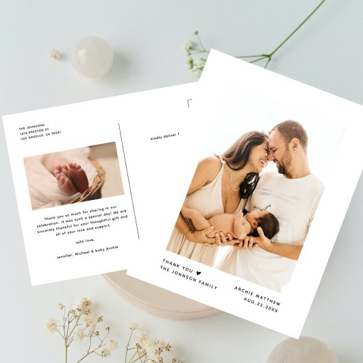 Moderne Minimalistische Typografie Kinderdusche Vi Postkarte