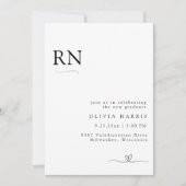 Moderne Minimalistische Typografie Krankenpflege A Einladung (Vorderseite)