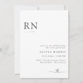 Moderne Minimalistische Typografie Krankenpflege A Einladung (Vorderseite)