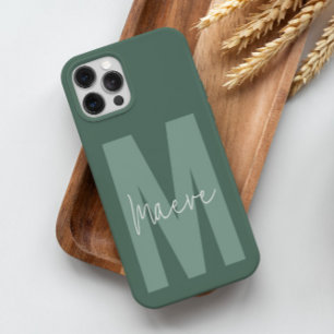 Moderne minimalistische Typografie-Monogramm Salbe iPhone 14 Pro Hülle