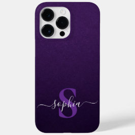 Moderne Minimalistische Typografie Name mit Monogr Case-Mate iPhone 14 Pro Max Hülle