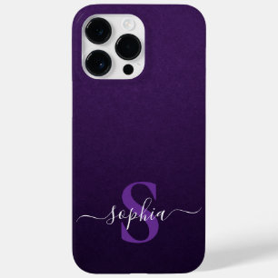 Moderne Minimalistische Typografie Name mit Monogr Case-Mate iPhone 14 Pro Max Hülle