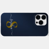 Moderne Minimalistische Typografie Name mit Monogr Case-Mate iPhone Hülle (Rückseite (Horizontal))