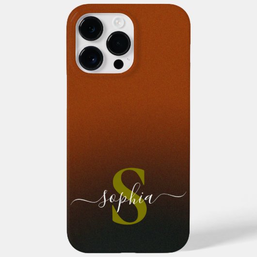 Moderne Minimalistische Typografie Name mit Monogr Case-Mate iPhone Hülle (Rückseite)