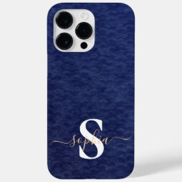 Moderne Minimalistische Typografie Name mit Monogr Case-Mate iPhone 14 Pro Max Hülle