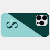 Moderne Minimalistische Typografie Name mit Monogr Case-Mate iPhone Hülle (Rückseite (Horizontal))