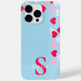 Moderne minimalistische Typografie Namensmonogramm Case-Mate iPhone 14 Pro Max Hülle