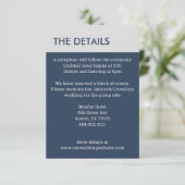 Moderne Minimalistische Typografie Navy Blue Gray Begleitkarte (Stehend Vorderseite)