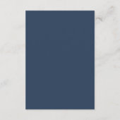 Moderne Minimalistische Typografie Navy Blue Gray Begleitkarte (Rückseite)