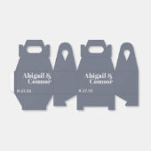 Moderne Minimalistische Typografie Navy Blue Gray Geschenkschachtel (Ungefaltet)