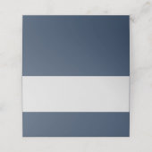 Moderne Minimalistische Typografie Navy Blue Gray Platzkarte (Außenseite Aufgefaltet)