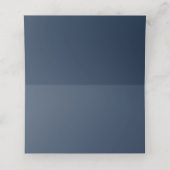 Moderne Minimalistische Typografie Navy Blue Gray Platzkarte (Innenseite Aufgefaltet)