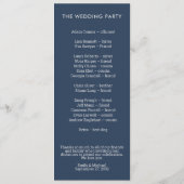 Moderne Minimalistische Typografie Navy Blue Gray Programm (Rückseite)