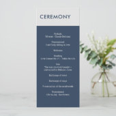 Moderne Minimalistische Typografie Navy Blue Gray Programm (Stehend Vorderseite)