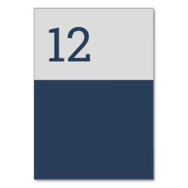 Moderne Minimalistische Typografie Navy Blue Gray Tischnummer