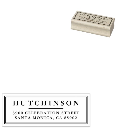 Moderne Minimalistische Typografie-Rücksendeadress Gummistempel (Stempel)