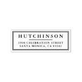 Moderne Minimalistische Typografie-Rücksendeadress Gummistempel (Prägung)