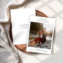 Moderne Minimalistische Typografie Rustikale Hochz Save The Date