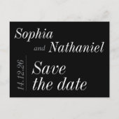 Moderne Minimalistische Typografie Save the Date Postkarte (Vorderseite)