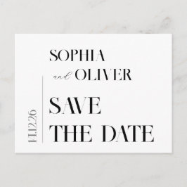 Moderne minimalistische Typografie Save the Date Postkarte