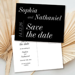Moderne Minimalistische Typografie Save the Date Postkarte