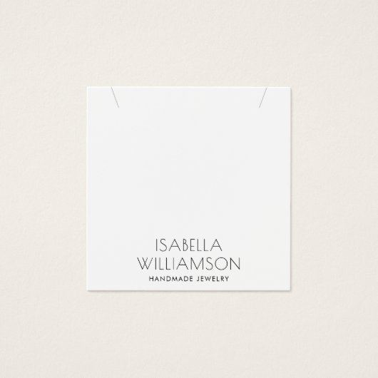 Moderne Minimalistische Typografie-Schmuckkarte (Vorderseite)