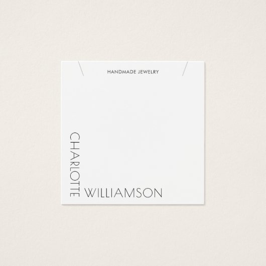 Moderne Minimalistische Typografie-Schmuckkarte (Vorderseite)