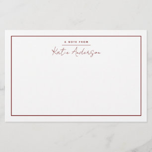 Moderne minimalistische Typografie-Schrift Marone Briefpapier