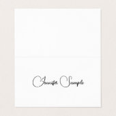 Moderne Minimalistische Typografie Visitenkarten (Außenseite Aufgefaltet)