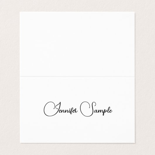 Moderne Minimalistische Typografie Visitenkarten (Außenseite Aufgefaltet)