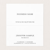 Moderne Minimalistische Typografie Visitenkarten (Innenseite Aufgefaltet)