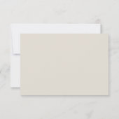 Moderne Minimalistische Typografie Wedding Taupe M RSVP Karte (Rückseite)