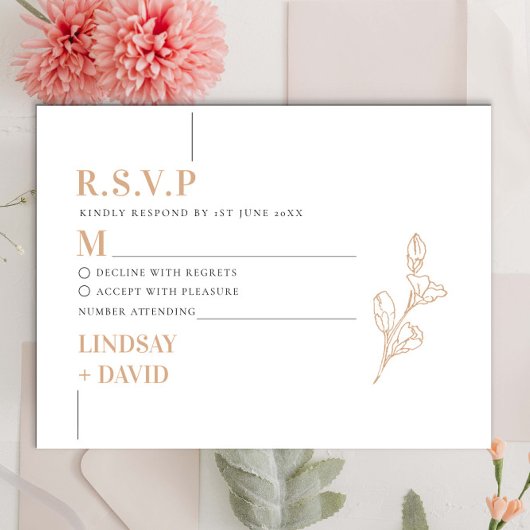 Moderne minimalistische UAWG-Antwortkarte RSVP Karte