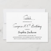 Moderne Minimalistische Überraschung 100. Geburtst Einladung (Vorderseite)