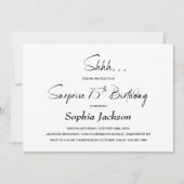 Moderne Minimalistische Überraschung 75. Geburtsta Einladung (Vorderseite)