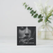 Moderne minimalistische und einfache Fotografen Quadratische Visitenkarte (Stehend Vorderseite)