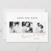 Moderne, minimalistische und stilvolle Hochzeit mi Save The Date (Vorderseite)