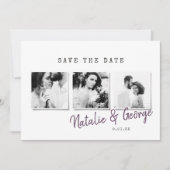 Moderne, minimalistische und stilvolle Hochzeit mi Save The Date (Vorderseite)