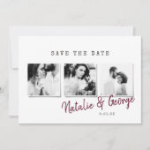 Moderne, minimalistische und stilvolle Hochzeit mi Save The Date (Vorderseite)