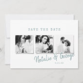 Moderne, minimalistische und stilvolle Hochzeit mi Save The Date (Vorderseite)