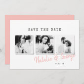 Moderne, minimalistische und stilvolle Hochzeit mi Save The Date (Vorne/Hinten)