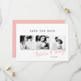Moderne, minimalistische und stilvolle Hochzeit mi Save The Date