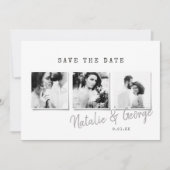 Moderne, minimalistische und stilvolle Hochzeit mi Save The Date (Vorderseite)
