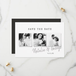 Moderne, minimalistische und stilvolle Hochzeit mi Save The Date