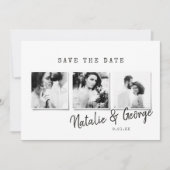 Moderne, minimalistische und stilvolle Hochzeit mi Save The Date (Vorderseite)