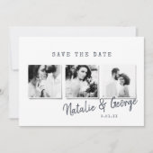 Moderne, minimalistische und stilvolle Hochzeit mi Save The Date (Vorderseite)