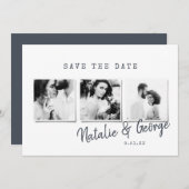 Moderne, minimalistische und stilvolle Hochzeit mi Save The Date (Vorne/Hinten)