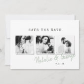 Moderne, minimalistische und stilvolle Hochzeit mi Save The Date (Vorderseite)