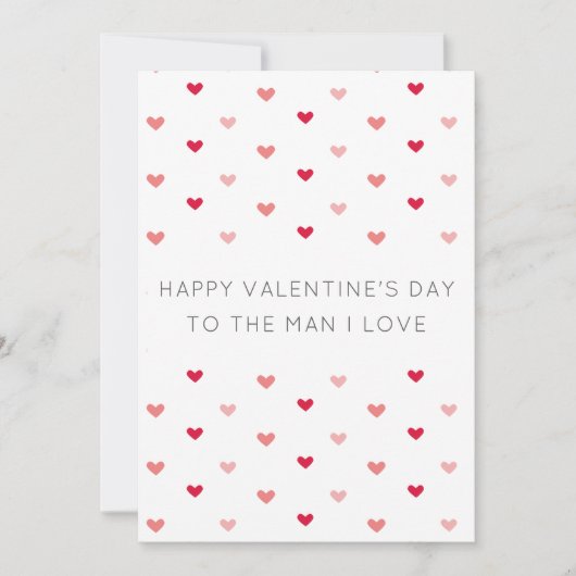 Moderne minimalistische Valentinstagskarte (Vorderseite)